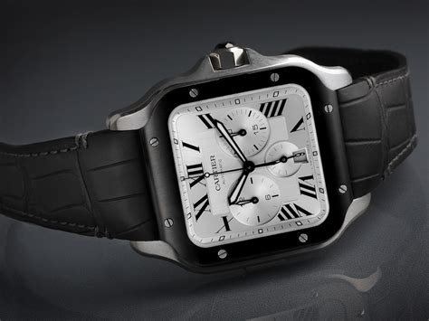 cartier santos chronograph quartz|cartier santos watch size guide.